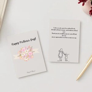 Tarjeta imprimible del Día de la Madre: descarga digital, personalizable y acceso instantáneo