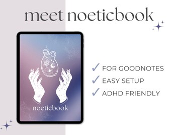 Noeticbook: Dream Magic GoodNotes Digital Planner Journal Notebook ADHD Friendly