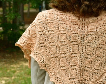 Dashwood Sisters Knit Lace Shawl, Knitting Pattern, Triangle Shawl, Digital Download