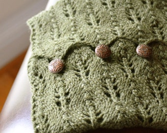 Wintergreen Cowl, Knitting Pattern, Lacy Knit Accessory, Warm and Cozy Neckwarmer, Digital Pattern