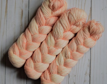 Single Sock: Himalayan Salt Hand-dyed Indie Yarn, Braided Skein, Pretty Gift