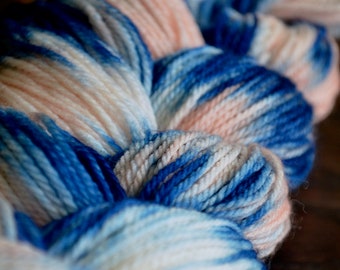 80/20 Sock: Last Light Hand-dyed Indie Yarn, Braided Skein, Pretty Gift