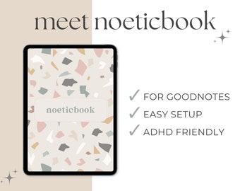 Noeticbook: It's Terrazzo GoodNotes Digital Planner Journal Notebook ADHD Friendly