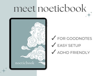 Noeticbook: Daydream GoodNotes Digital Planner Journal Notebook ADHD Friendly