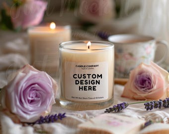 Soy Candle Mockup, Printify POD Template (Digital Download)