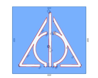 Deathly Hollows Sign DXF File only