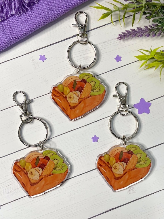Shibuya Honey Toast Acrylic Keychain Kawaii Dessert Charm