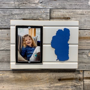 Lake Tahoe picture frame holds 4"x6" photo CUSTOMIZABLE