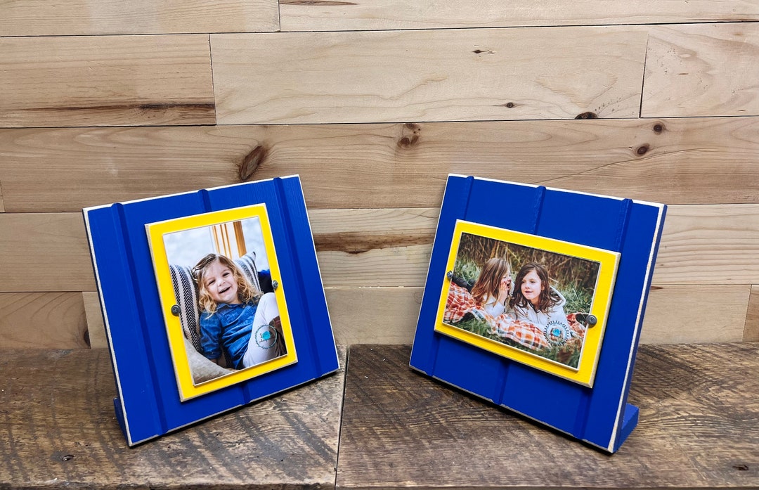 LA Rams Los Angeles Table Top Picture Frame Holds One 4x 6 Photo. Blue