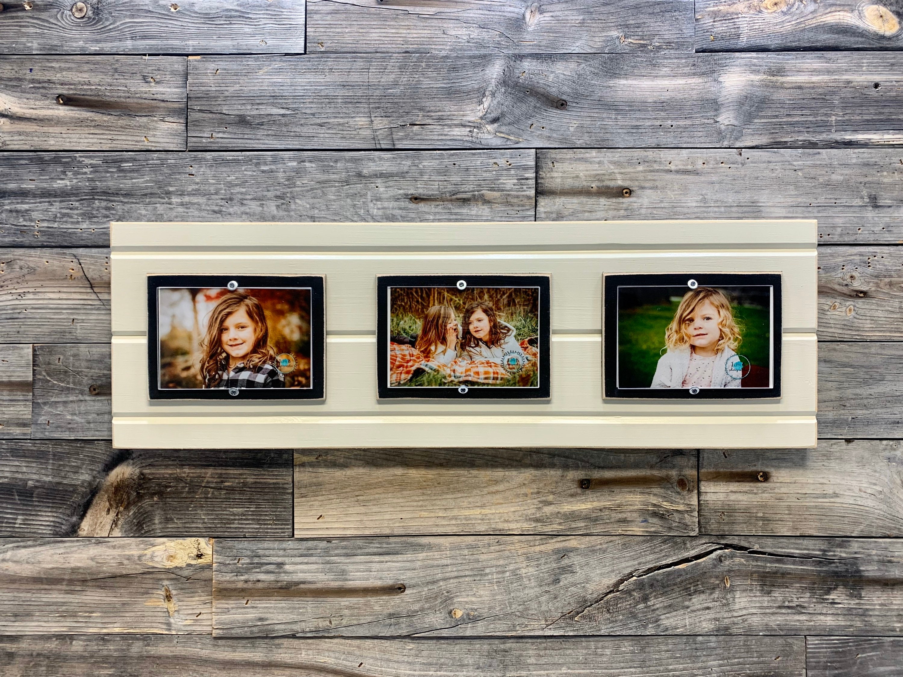 Distressed wood picture frame triple 4x6 holds 3 4x6 photos Etsy