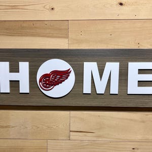 Detroit Red Wings HOME plaque, sign
