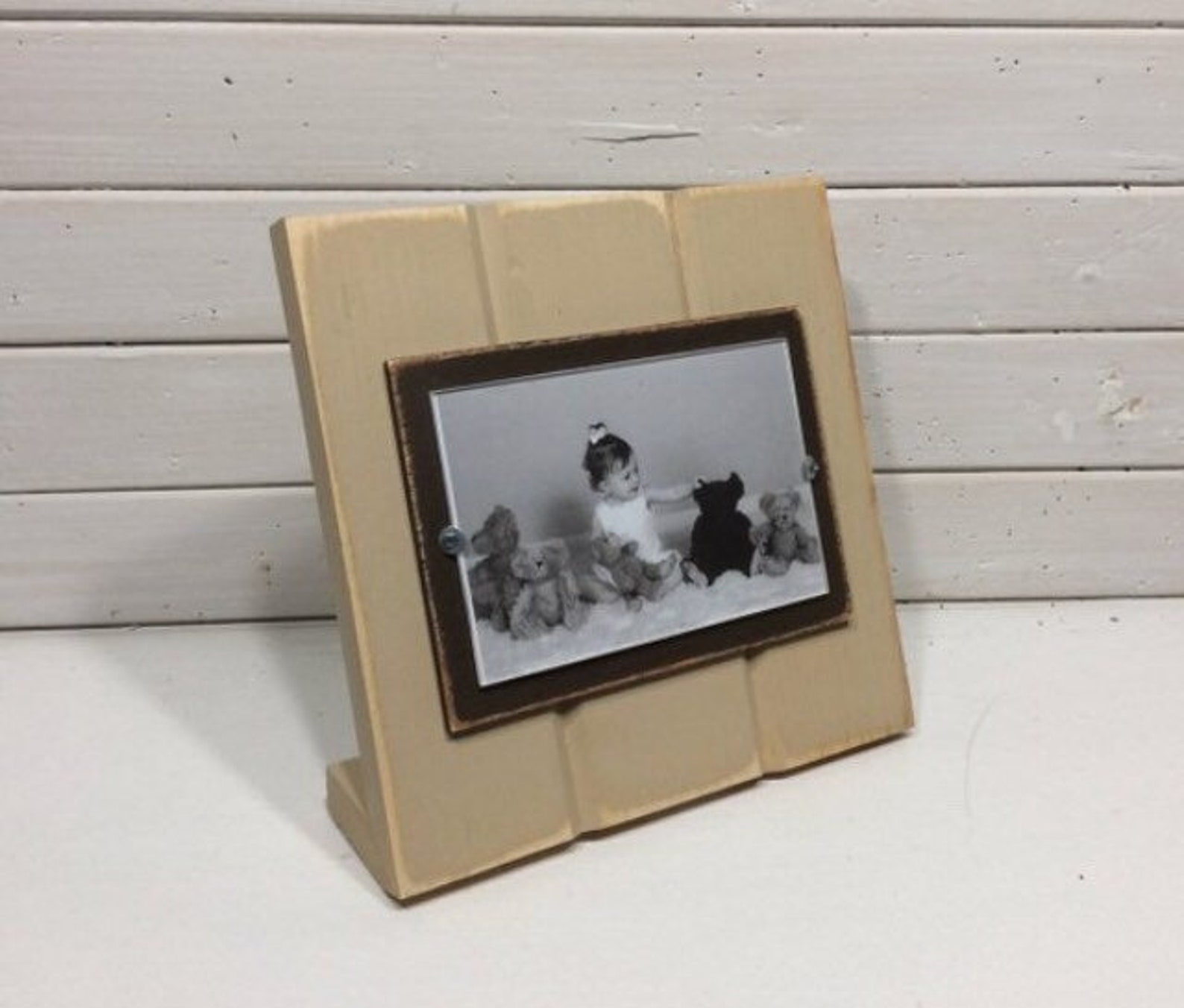 Stand up desktop picture frame holds 4x6/ horizontal photo Etsy