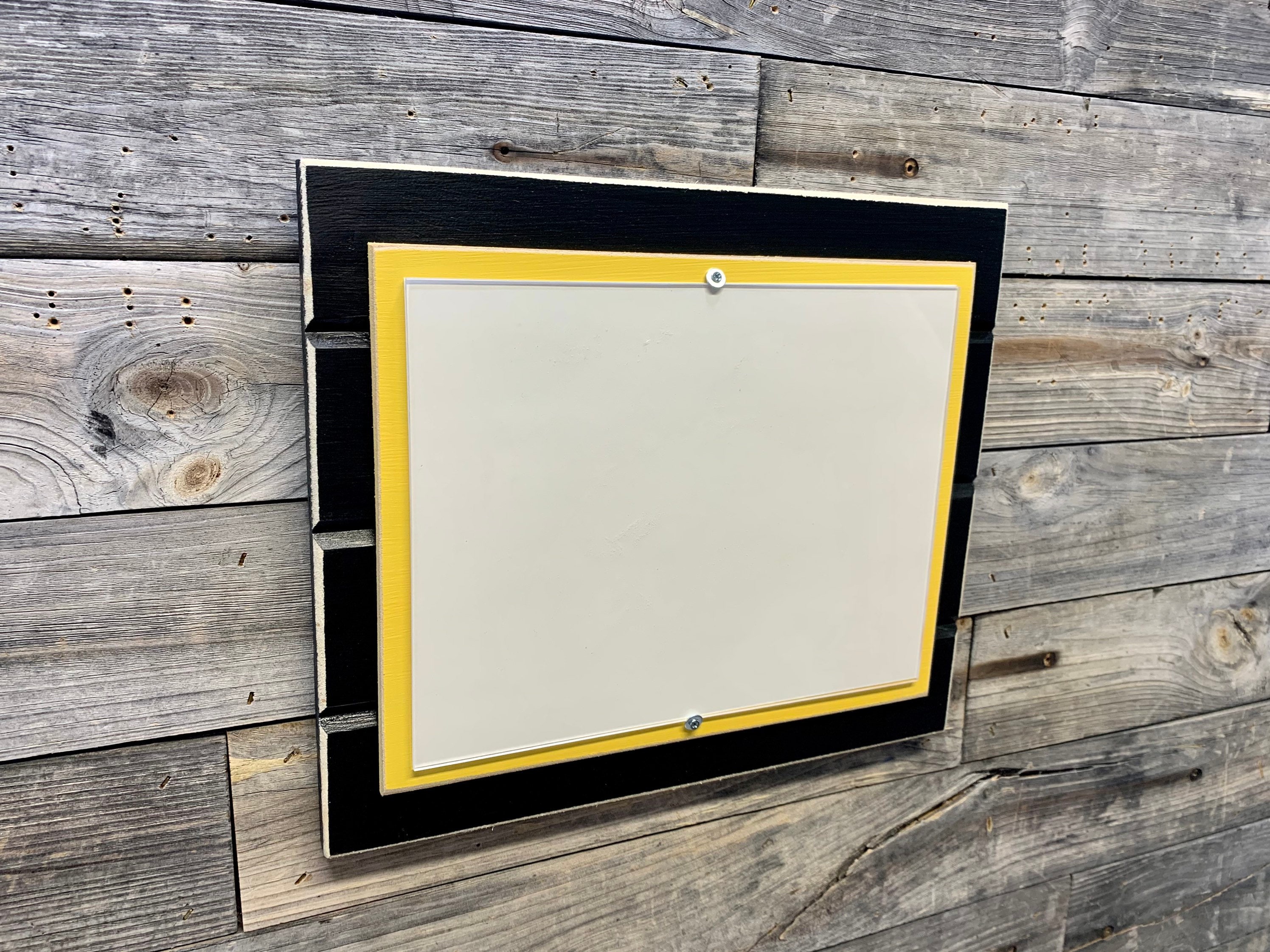 Black and Yellow Picture Frame Holds 8.5 X 11 Etsy