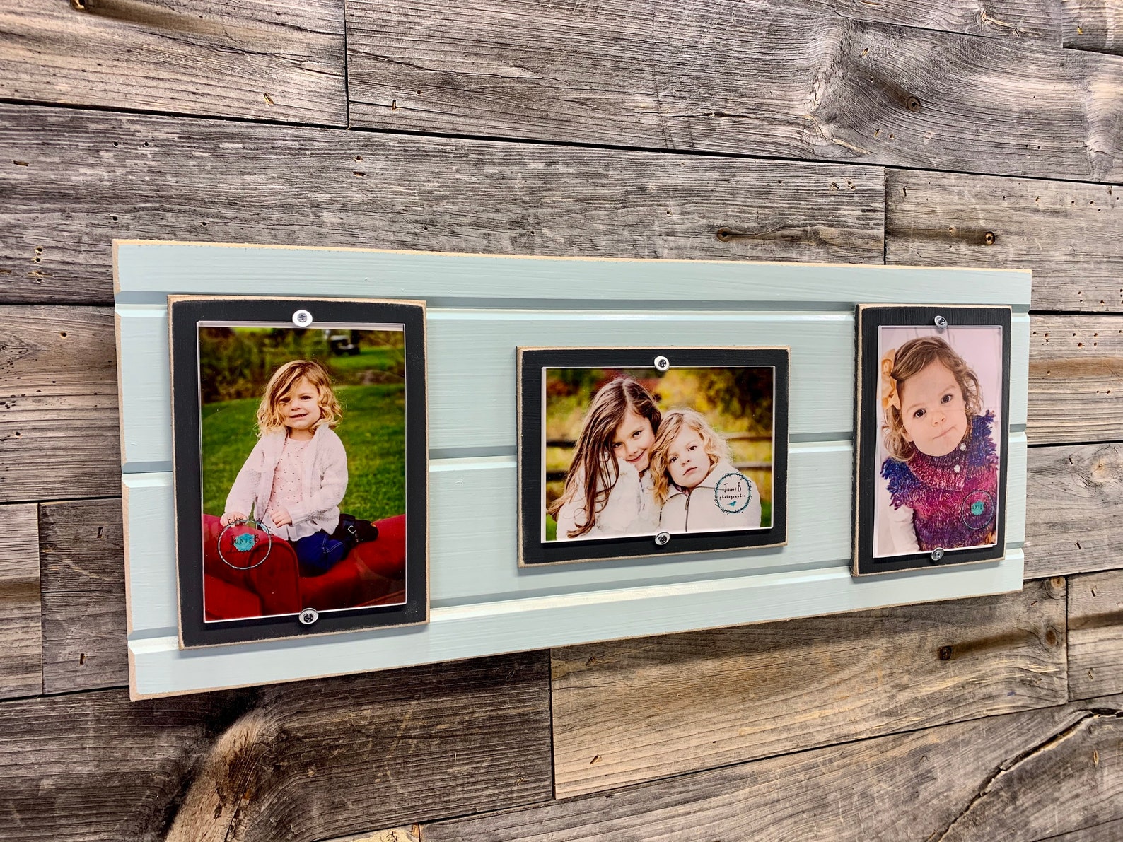 Distressed Wood Picture Frame Triple 4x6 Holds 3 4x6 Photos Etsy