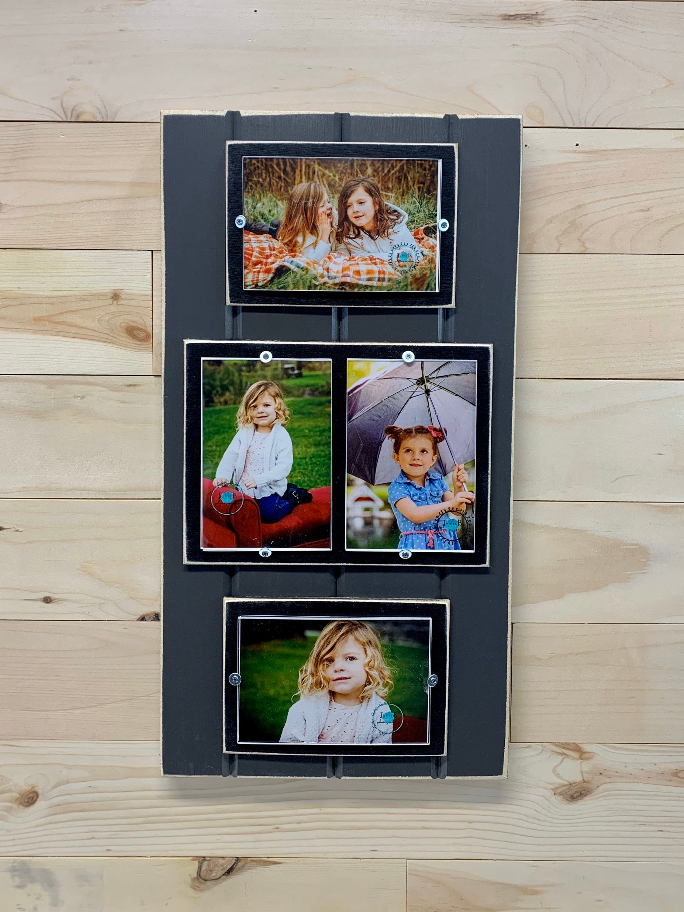 Spepla 4x6 Picture Frame Set of 4 with Tempered Glass, Rustic 4x6