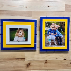 Blue and Yellow picture frame holds 5&quot;x7&quot; or 8&quot;x10&quot; LA Rams Los Angeles