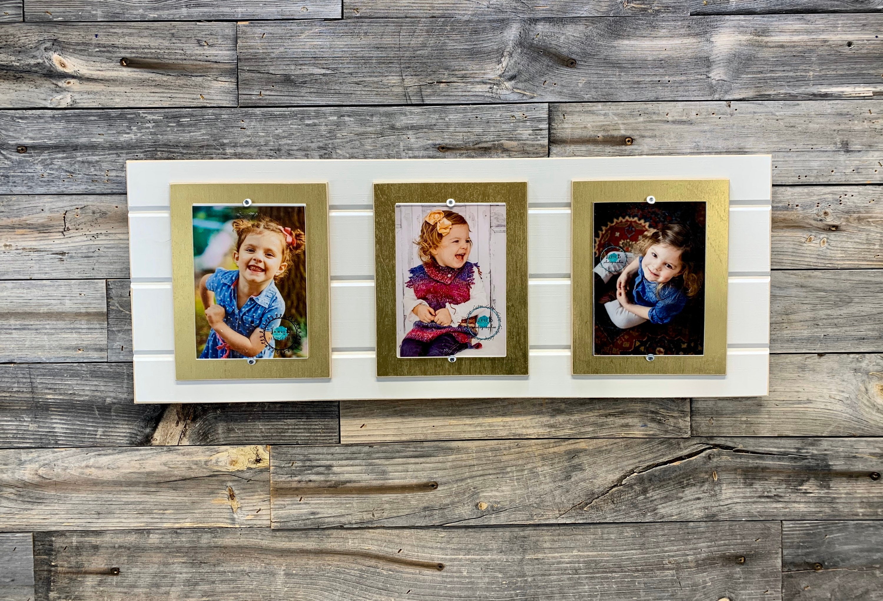 Distressed Wood Picture Frame Holds Triple 5x7 Collage Frame Etsy