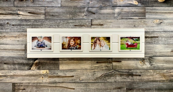 Collage Picture Frames from Rustic Distressed Wood: Holds Four 4x6