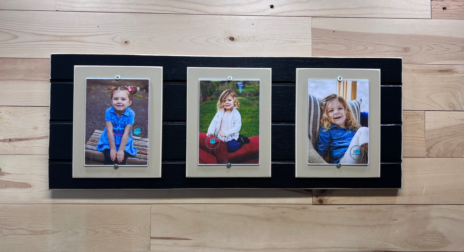 Distressed Wood Picture Frame Triple 5x7 Holds 3 5X7 Photos Etsy