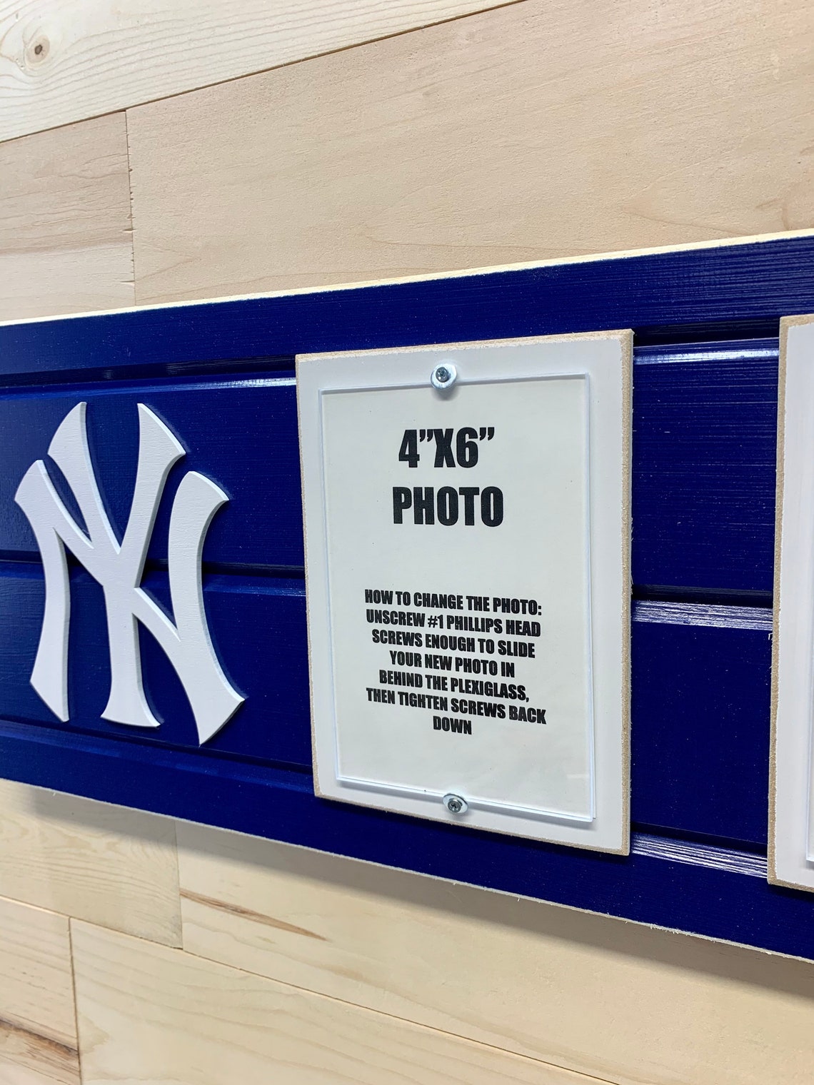 New York Yankees Picture Frame Holds 3 4x6 Photo Etsy