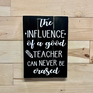 Influence d&#39;un bon enseignant / enseigne / citation murale / source d&#39;inspiration / enseignant