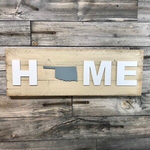 Oklahoma HOME plaque CUSTOMIZABLE
