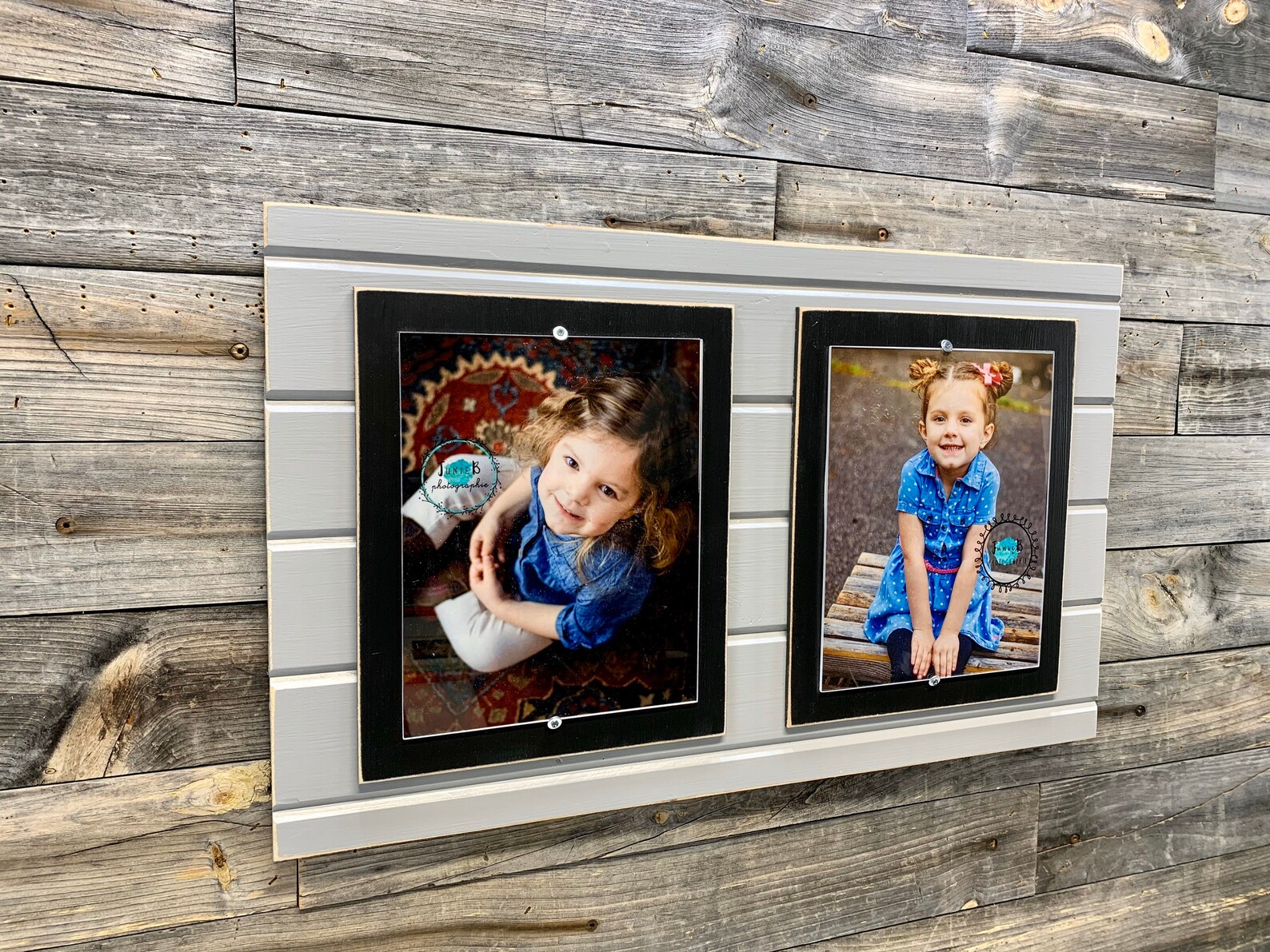 Distressed Wood Picture Frame Double 8x10 Holds 2 Photos Etsy