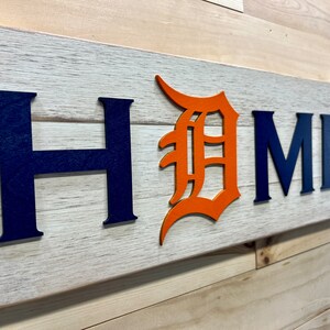 Old English D Detroit Tigers HOME plaque, sign image 2