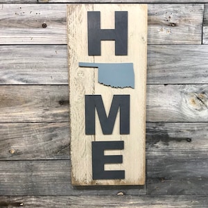 Oklahoma HOME plaque CUSTOMIZABLE