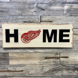Detroit Red Wings HOME plaque, sign