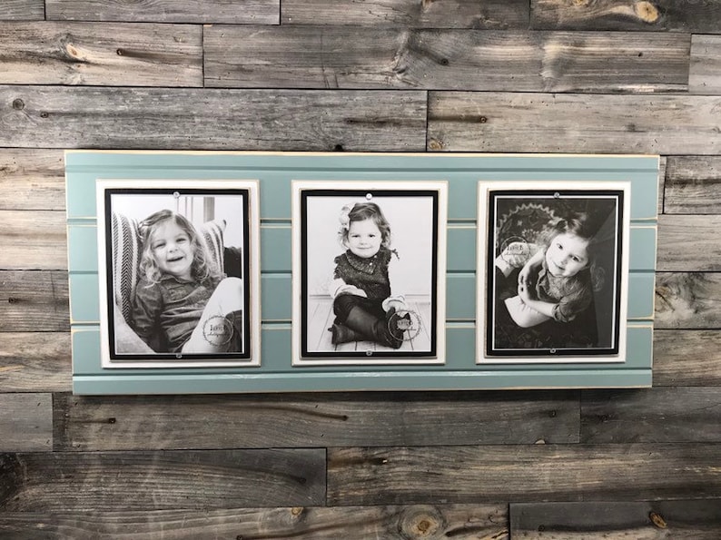 Distressed Wood Picture Frame Triple 8x10 Double Mat Collage Etsy