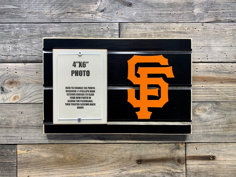 San Francisco Giants Picture Frame Holds 4x6 Etsy