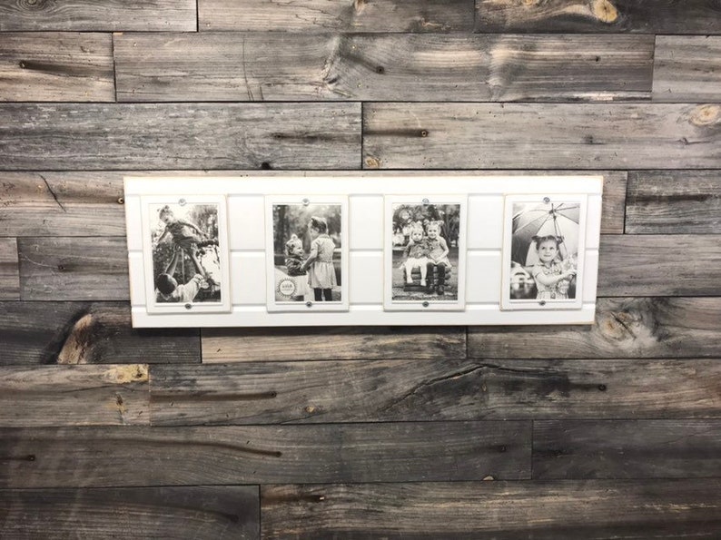 Distressed wood picture frame quadruple 4x6 holds 4 4x6 Etsy
