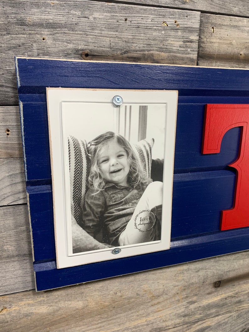 Texas Rangers picture frame holds 4x6 photo decor Etsy