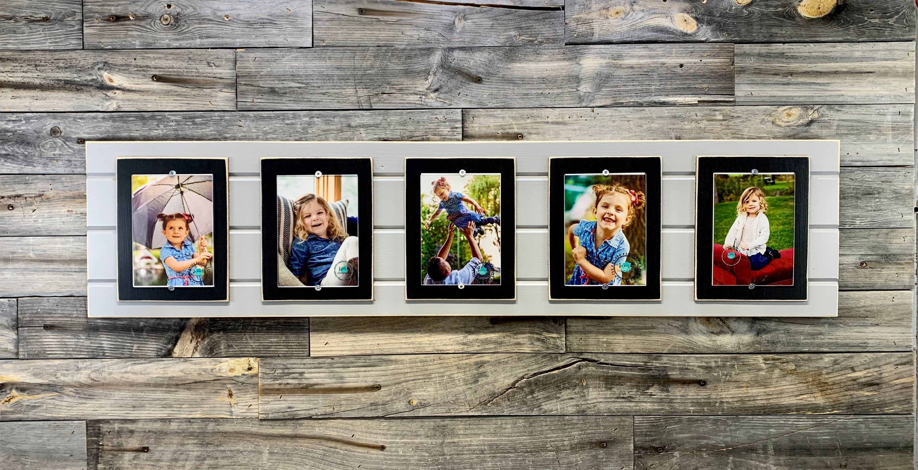 Distressed wood picture frame holds 5 5x7 collage frame Etsy