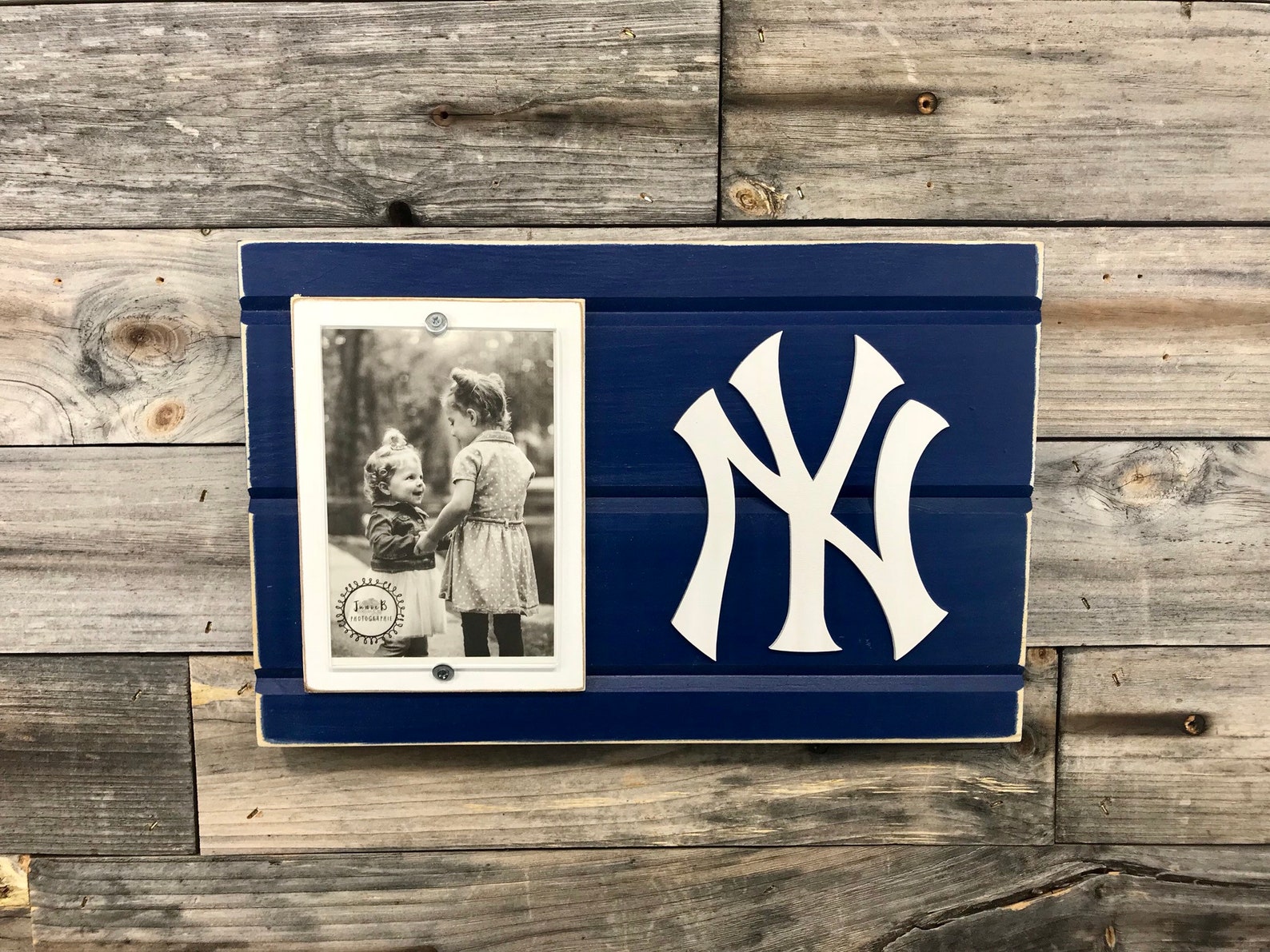 New York Yankees Picture Frame Holds 4x6 Photo Etsy