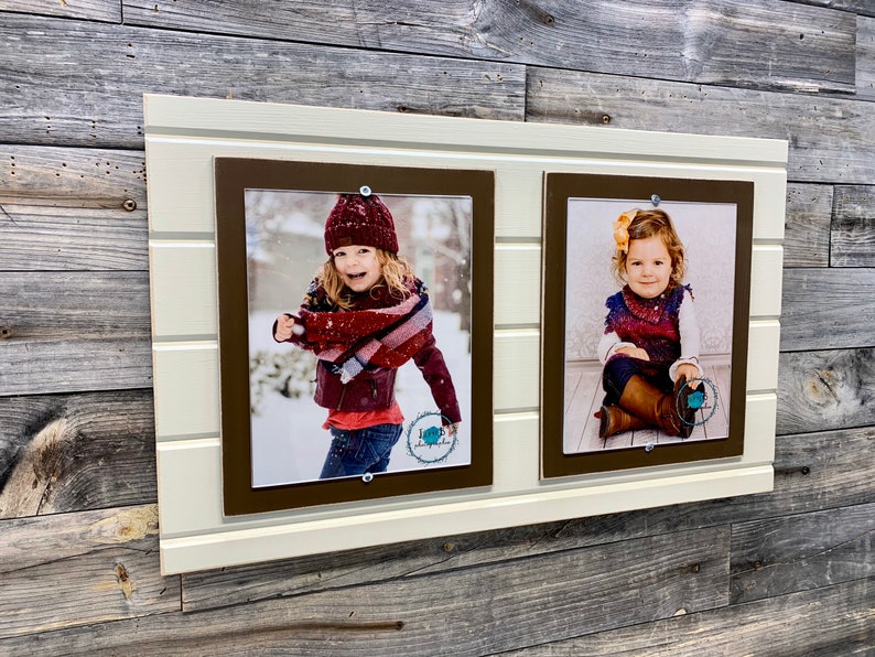 Distressed Wood Picture Frame Double 8x10 Holds 2 Photos Etsy