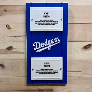 Los Angeles LA Dodgers picture frame holds 2 4&quot;x6&quot; photo, decor
