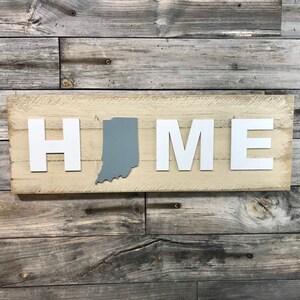 Indiana HOME plaque CUSTOMIZABLE
