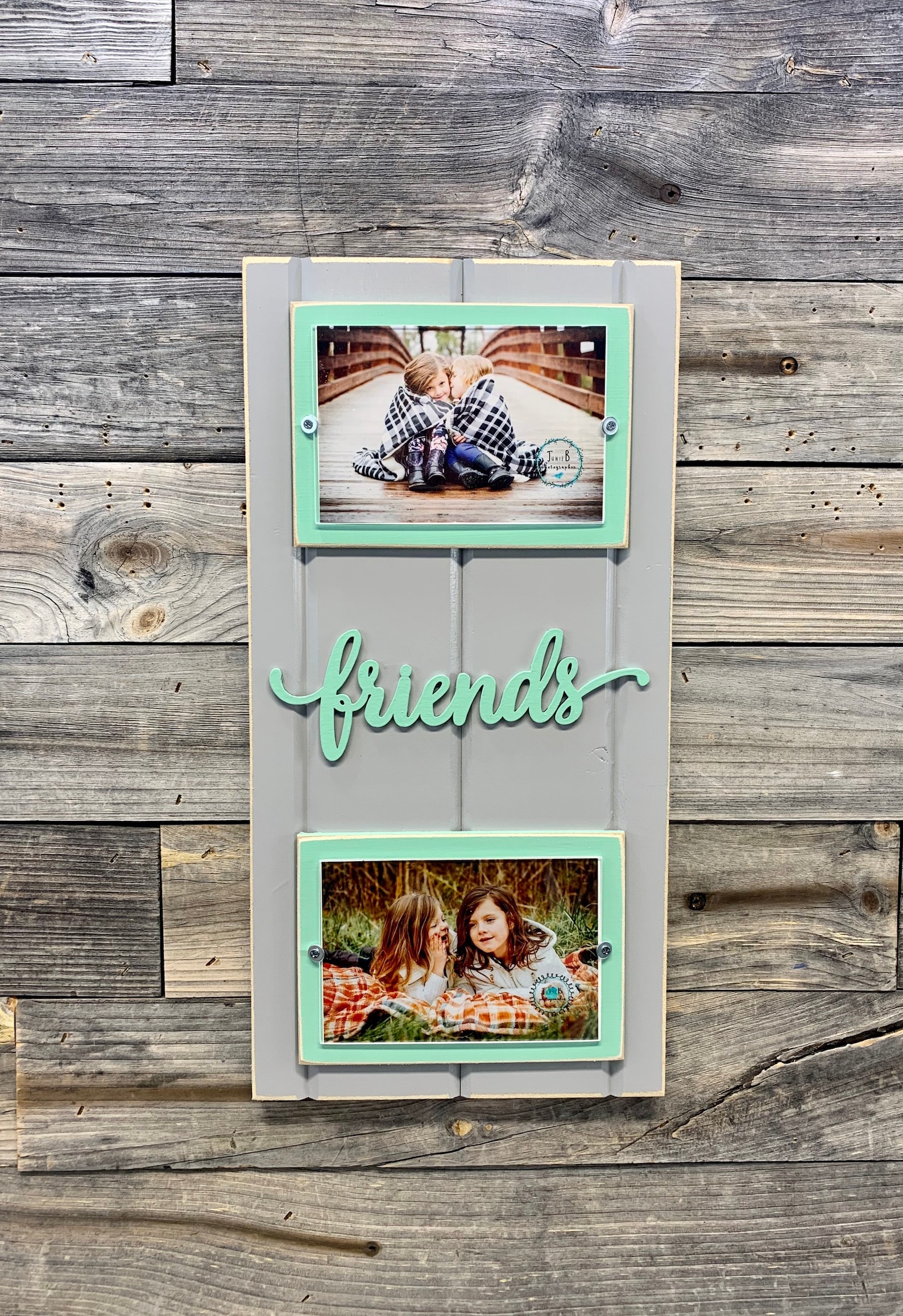 FRIENDS Distressed Picture Frame Holds 2 4x6 Photos Light Grey Etsy
