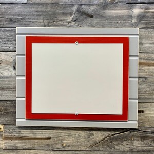 Grey and red picture frame holds 11x14 photo Ohio State University colors