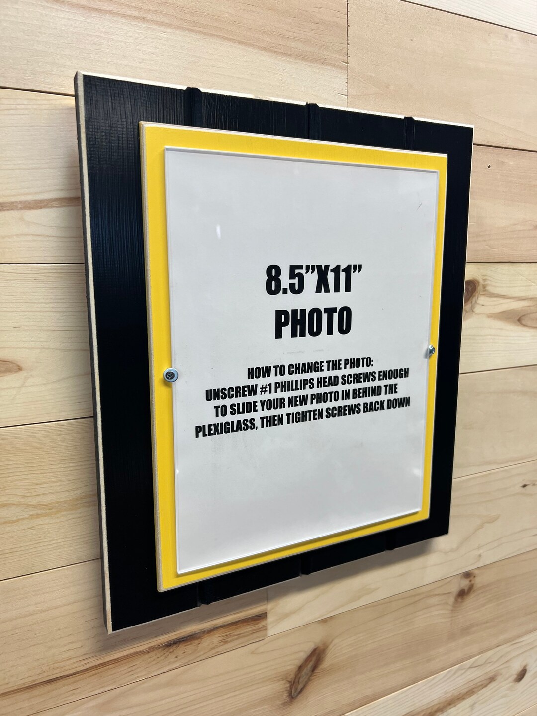 Black and Yellow Picture Frame Holds 8.5 X 11 Pittsburgh Steelers