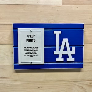 Los Angeles LA Dodgers picture frame holds 4&quot;x6&quot; photo, decor