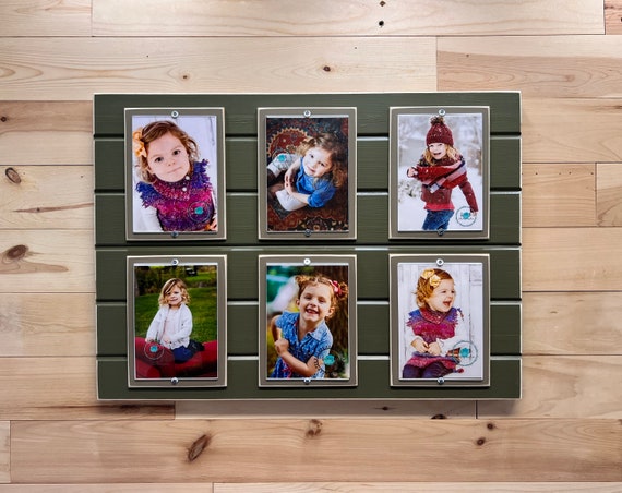 Distressed Wood Picture Frame Holds 6 5x7 Collage Frame Etsy