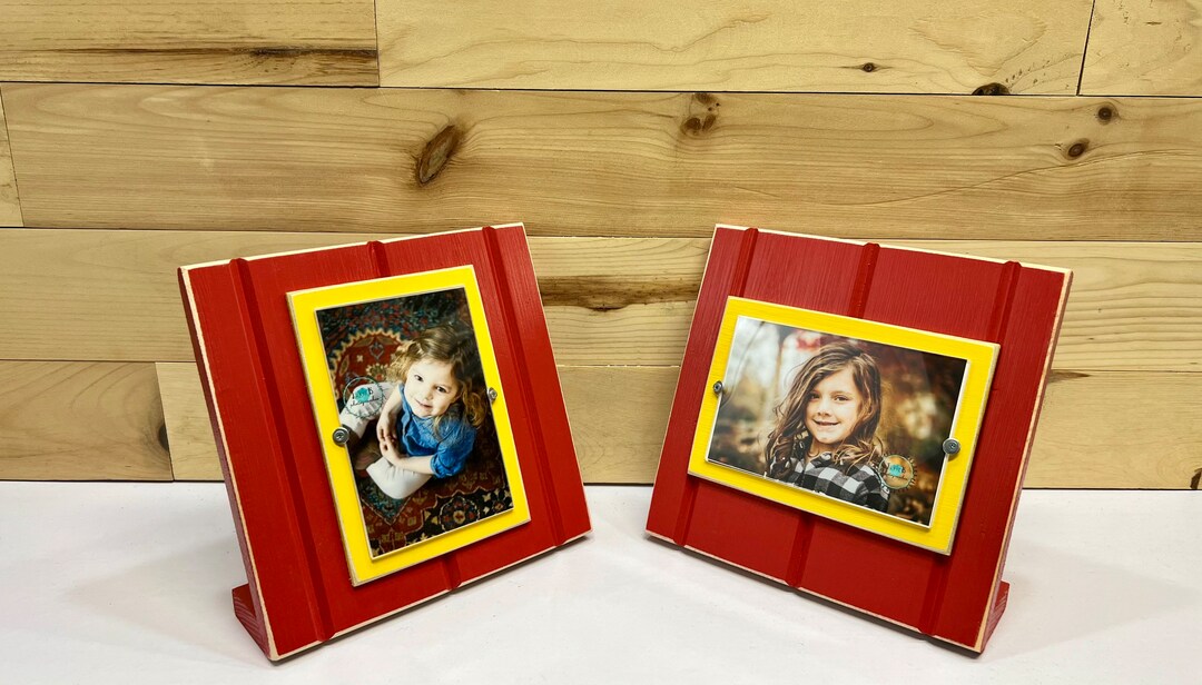 Red and Yellow Table Top Picture Frame Holds One 4x 6 Photo. Kansas City Chiefs Colors Etsy