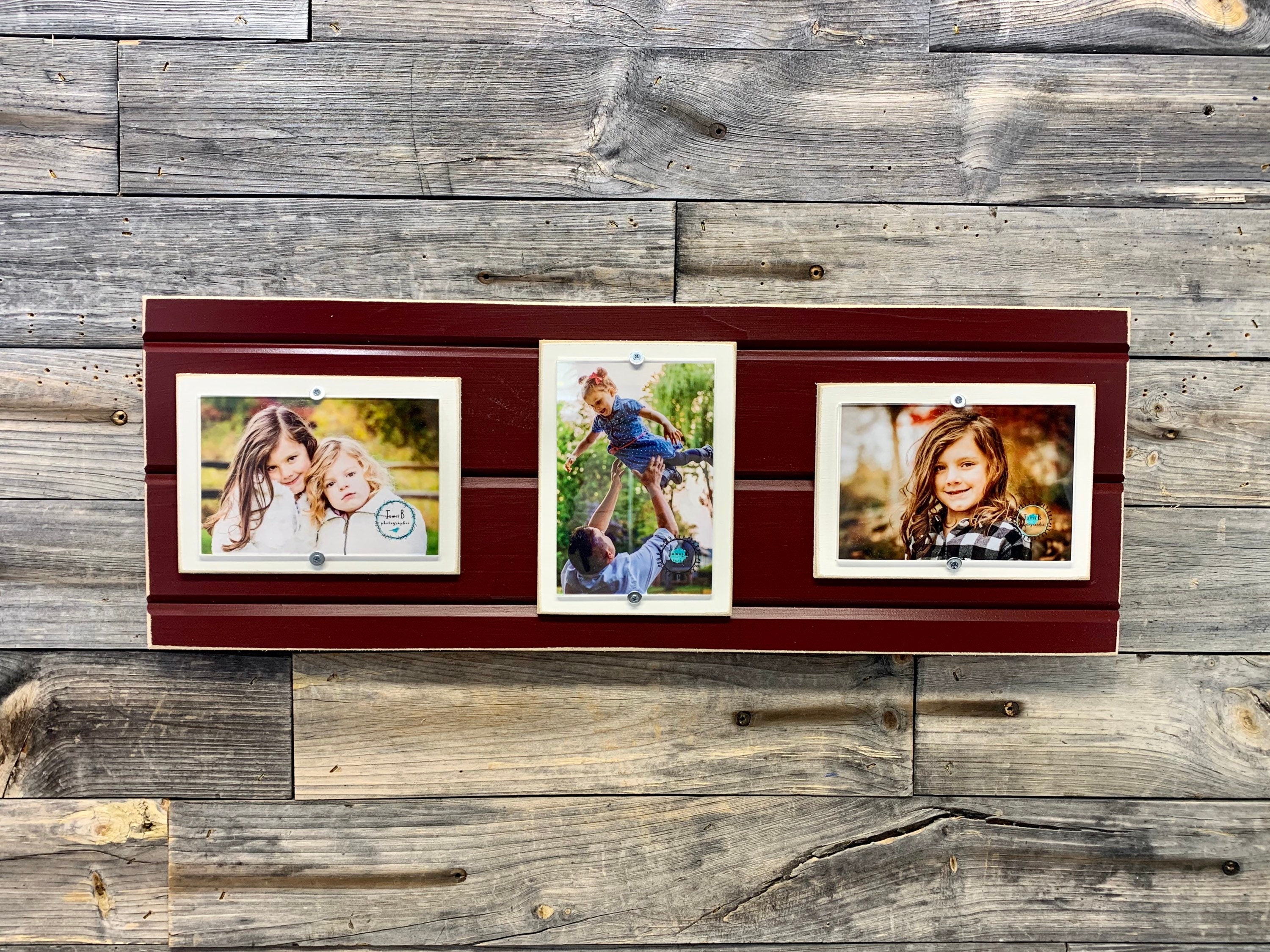Distressed wood picture frame triple 4x6 holds 3 4x6 photos Etsy