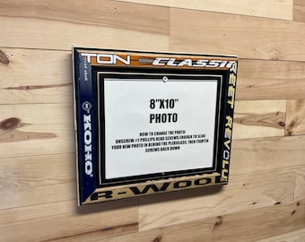 Hockey stick picture frame holds 8”x10” photo 8x10