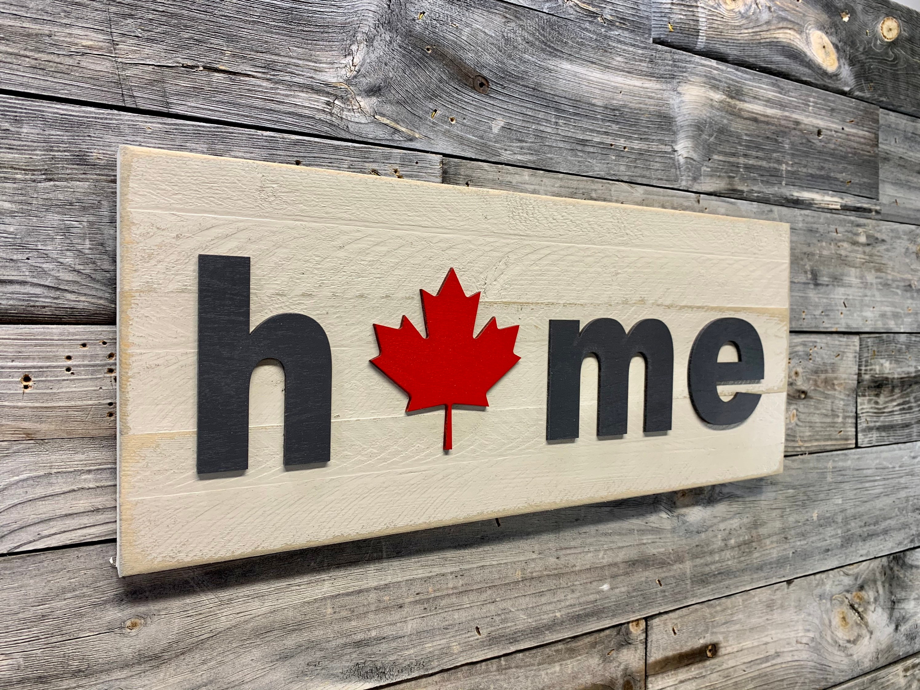 Canada HOME Plaque Sign With Canadian Maple Leaf Etsy Canada