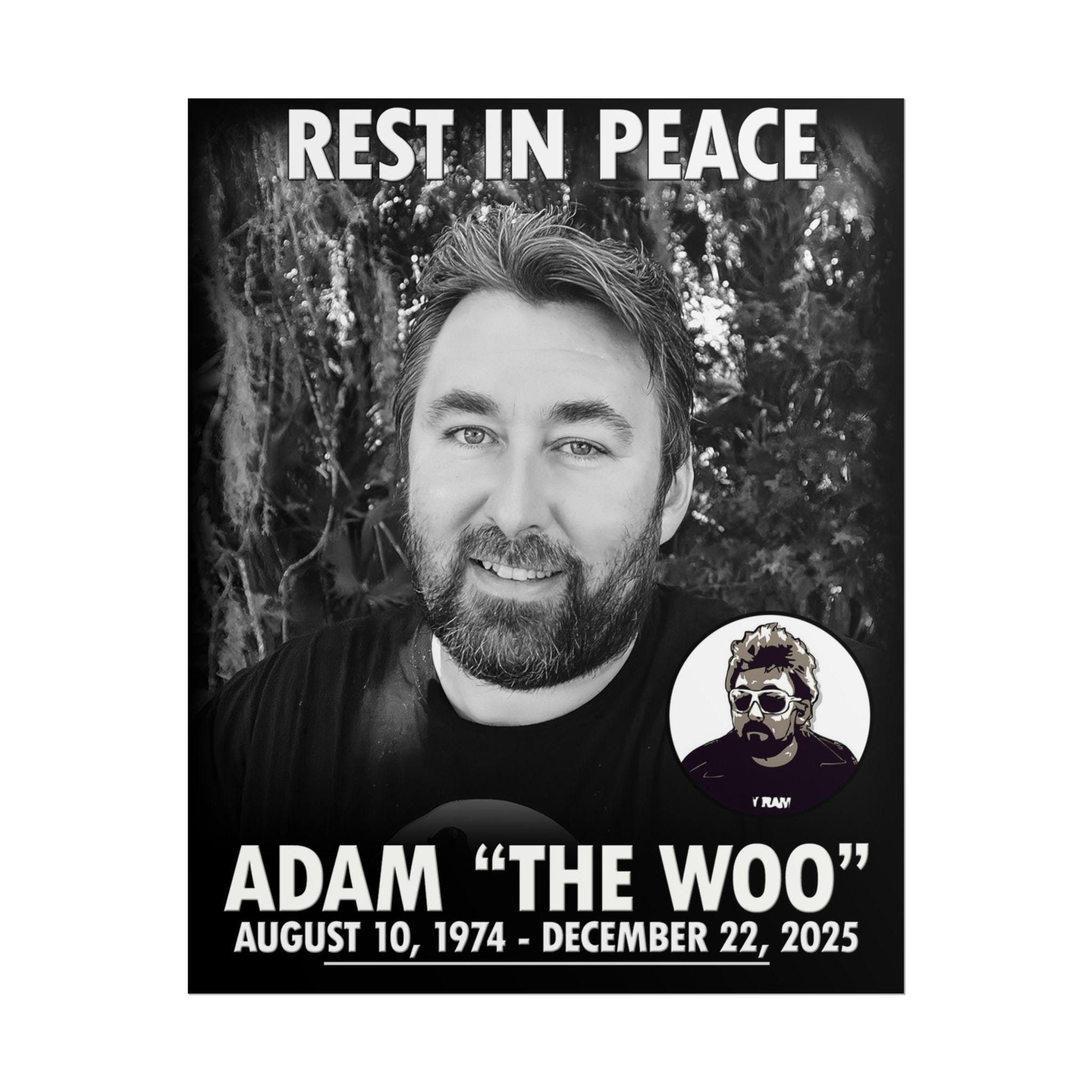 Adam the Woo Poster | Memorial, Trendy Rip, Gift for Fans - Etsy