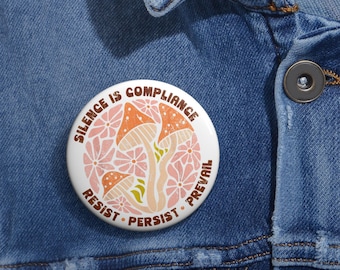 Activistenspeld: stilte is naleving - accessoire voor sociale rechtvaardigheid